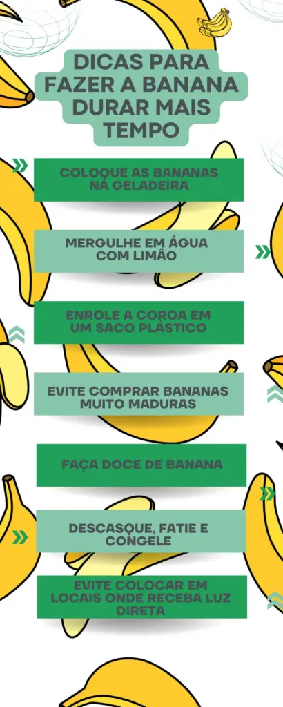 Dicas de como fazer a banana durar mais tempo